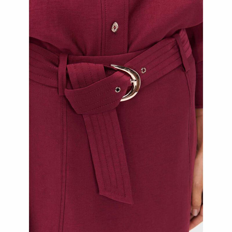 Veronika Maine Washed Twill Belted Skirt image number 2